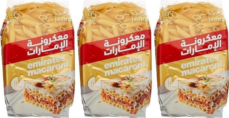 مكرونة الامارات معكرونة بيني من الإمارات، 3 × 400 غرام - Image 1
